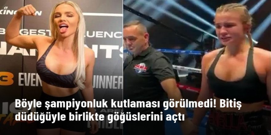 Bitiş düdüğüyle birlikte göğüslerini açtı