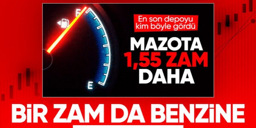 Benzine 2 liralık zam