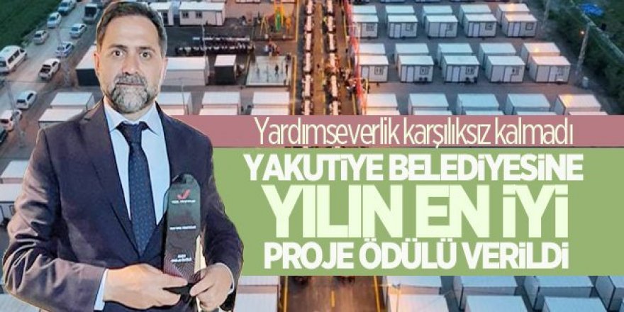 Yakutiye Belediyesine Yılın En İyi Proje Ödülü Verildi