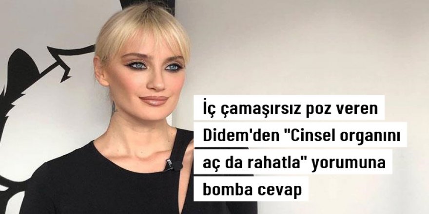 İç çamaşırsız pozunu paylaşan Didem Soydan'dan "Cinsel organını aç da rahatla" diyen takipçisine yanıt