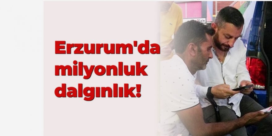 Erzurum'da milyonluk dalgınlık