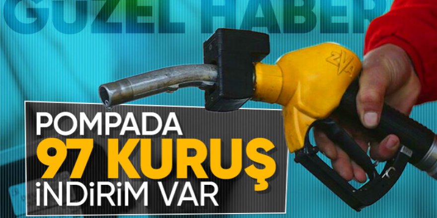 Benzin fiyatı için 97 kuruşluk indirim: İşte güncel fiyatlar