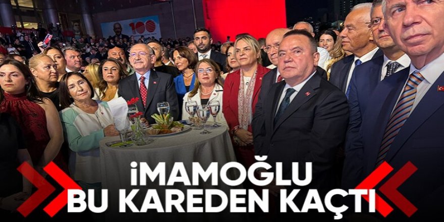 Ekrem İmamoğlu, CHP'nin 100. yıl kutlamasına katılmadı