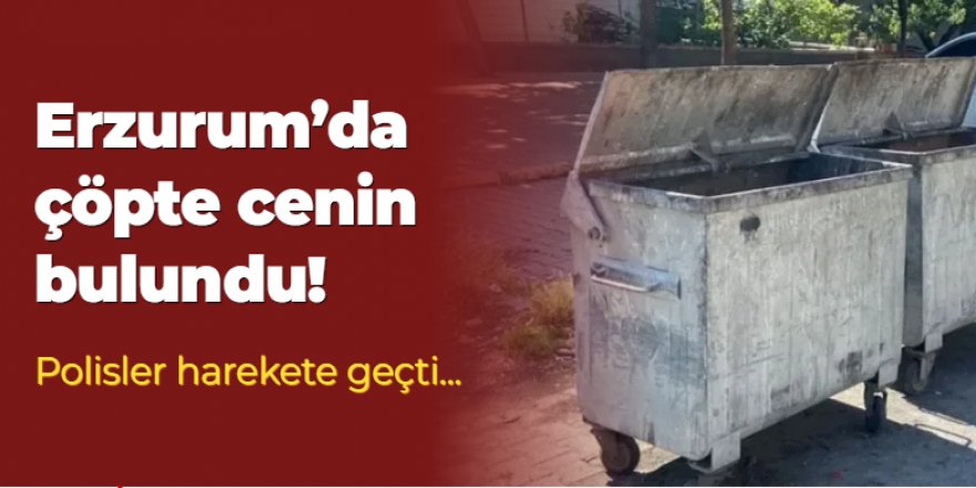 Erzurum'da çöpte cenin bulundu