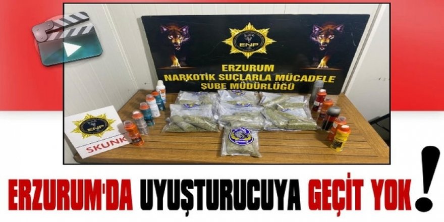 Erzurum'da uyuşturucuya geçit yok: Eris yine yakaladı