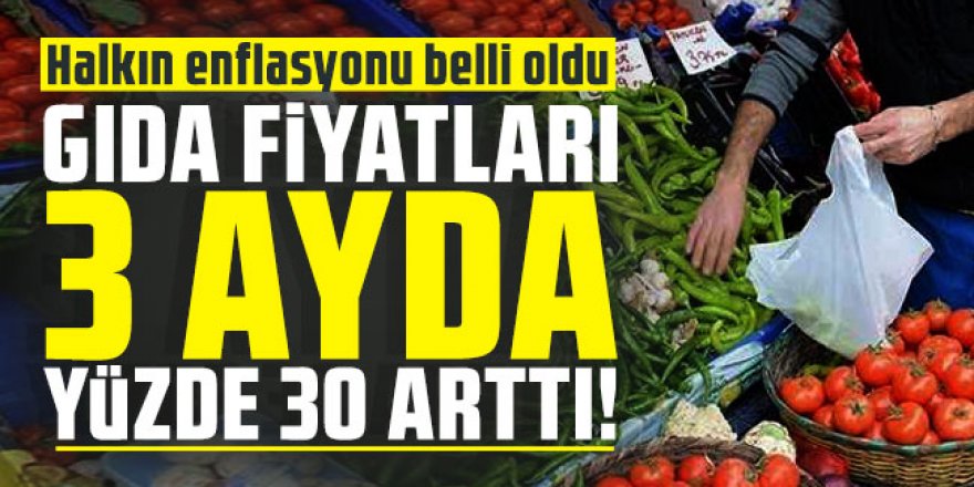 Gıda fiyatları 3 ayda yüzde 30 arttı!