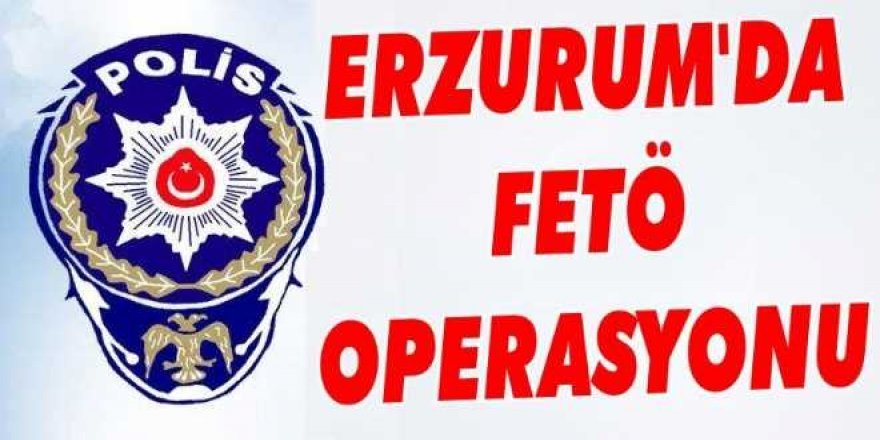 Erzurum'da FETÖ operasyonu: 4 kişi yakalandı