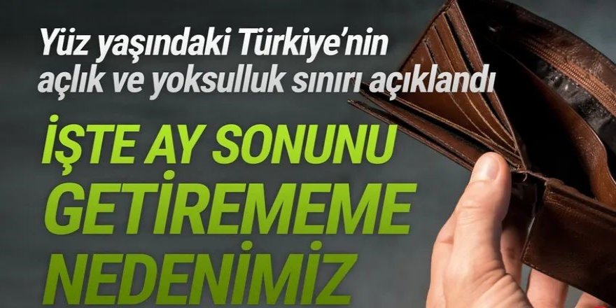 Açlık ve yoksulluk sınırı güncellendi