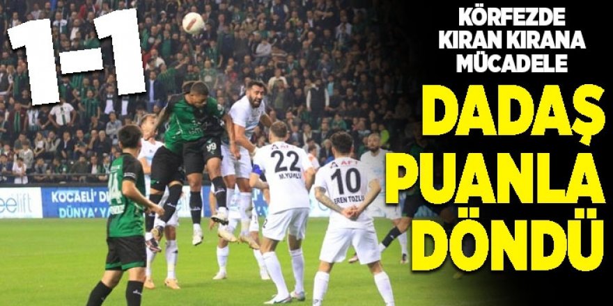 Kocaeli'de kazanan çıkmadı: Erzurumspor FK 1 puanla dönüyor