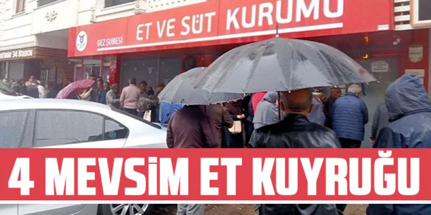 Erzurum'da 4 mevsim et kuyruğu