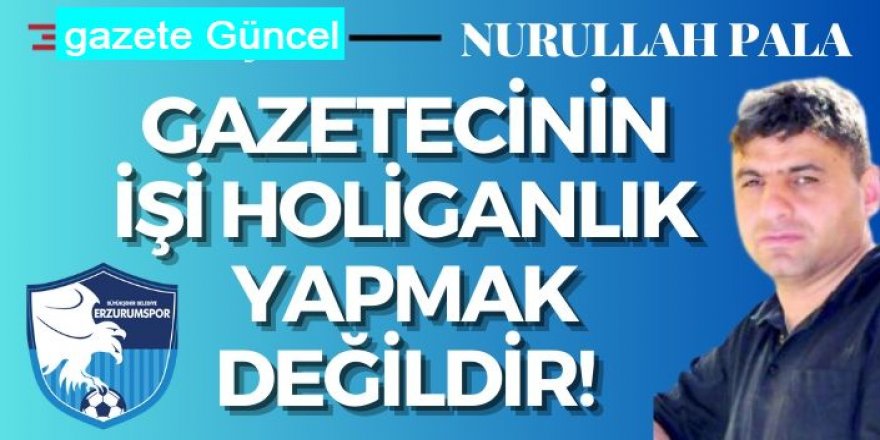 Gazetecinin işi holiganlık yapmak değildir