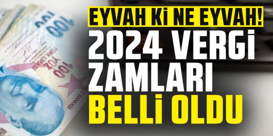 2024’te ödenecek zamlı vergiler belli oldu