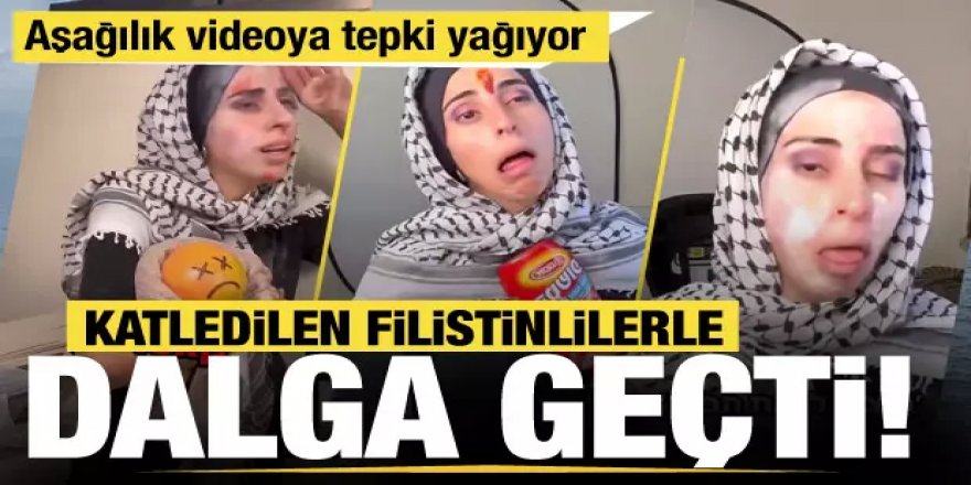 İsrailli kadın katledilen Filistinlilerle dalga geçti! Büyük vicdansızlık