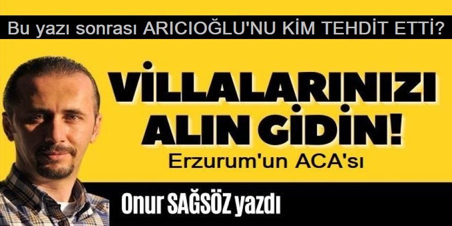 Zeki Arıcıoğlu'ndan şok iddia: TEHDİT EDİLDİM!