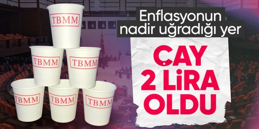 TBMM'de çaya yüzde 100 zam: 2 lira oldu