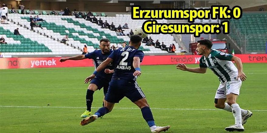 Erzurumspor tek golle mağlup!