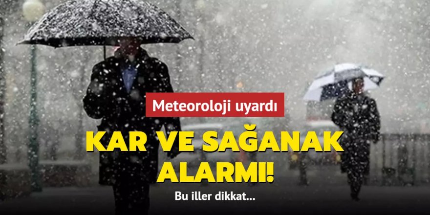 Meteorolojiden kar ve sağanak uyarısı