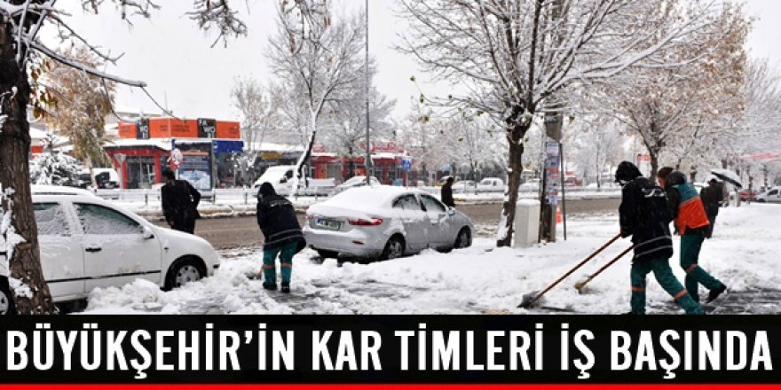Erzurum Büyükşehir'in kar timleri sahada