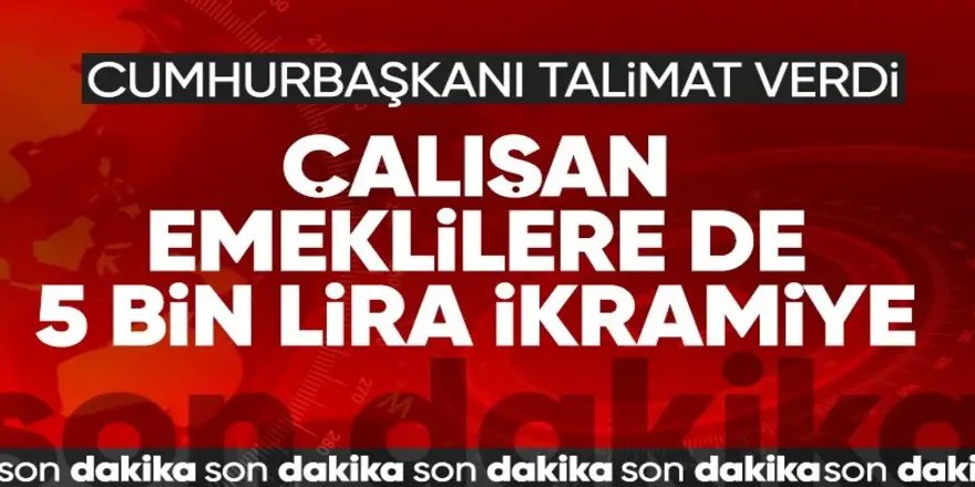 Çalışan emekliye ikramiye geliyor