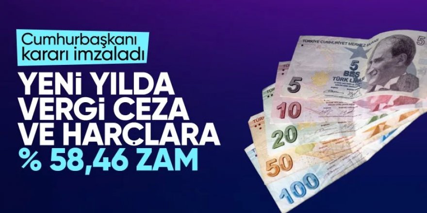 Can yakacak rakamlar: 2024 yılı vergi ve cezalardaki zam oranı yüzde 58,46 oldu