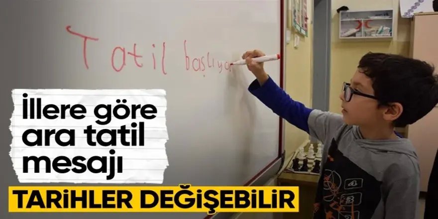 Milli Eğitim Bakanı Tekin'den illere göre ara tatil mesajı