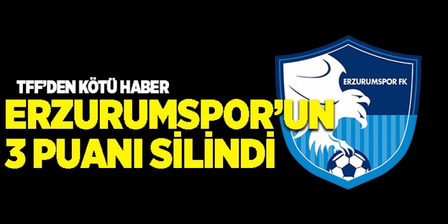 3 puan silme cezası verdi! Aralarında Erzurumspor FK'da var