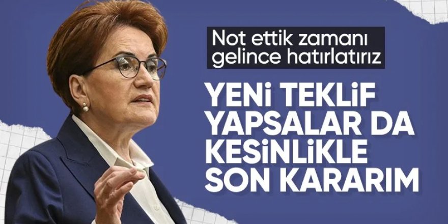 İyi Parti'den CHP'ye ikinci veto