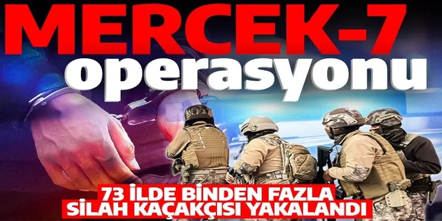 Silah kaçakçılarına 'Mercek-7' operasyonu: 1264 gözaltı