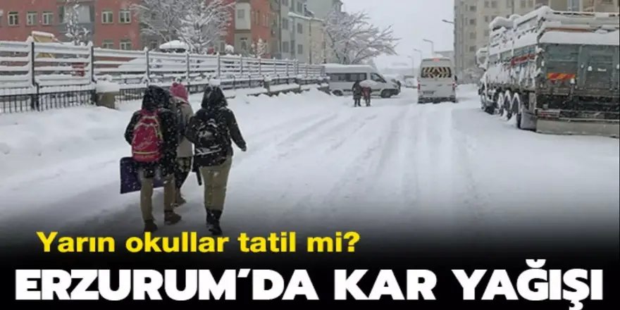 Erzurum'da yarın okullar tatil mi?