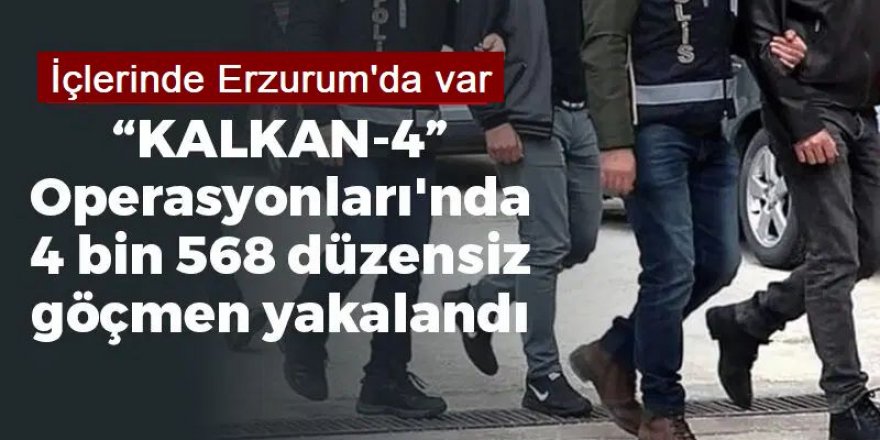 Erzurum ve 36 ilde 192 göçmen kaçakçılığı organizatörü ve 4 bin 568 düzensiz göçmen yakalandı!