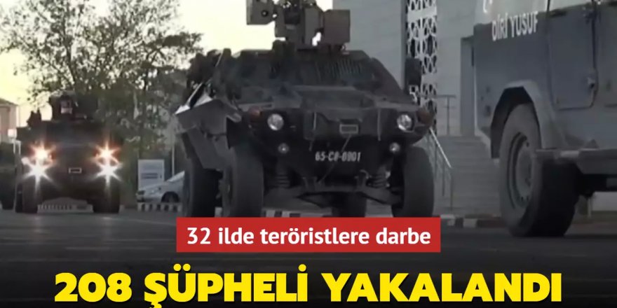 Erzurum ve 31 ilde terör örgütüne eş zamanlı operasyon
