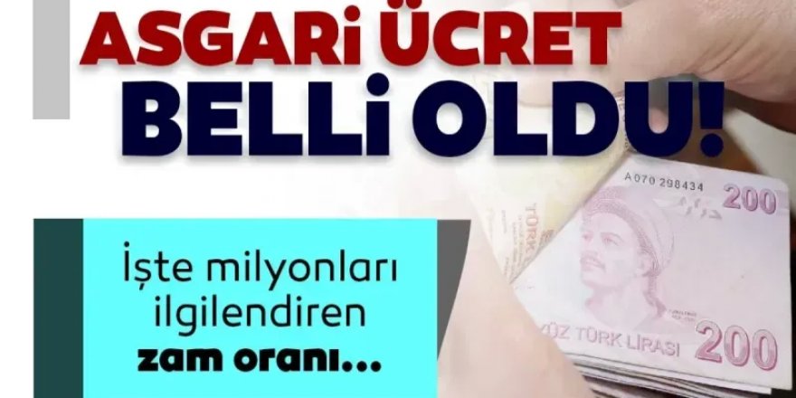 Asgari ücret 2024 belli oldu! İşte zam oranı