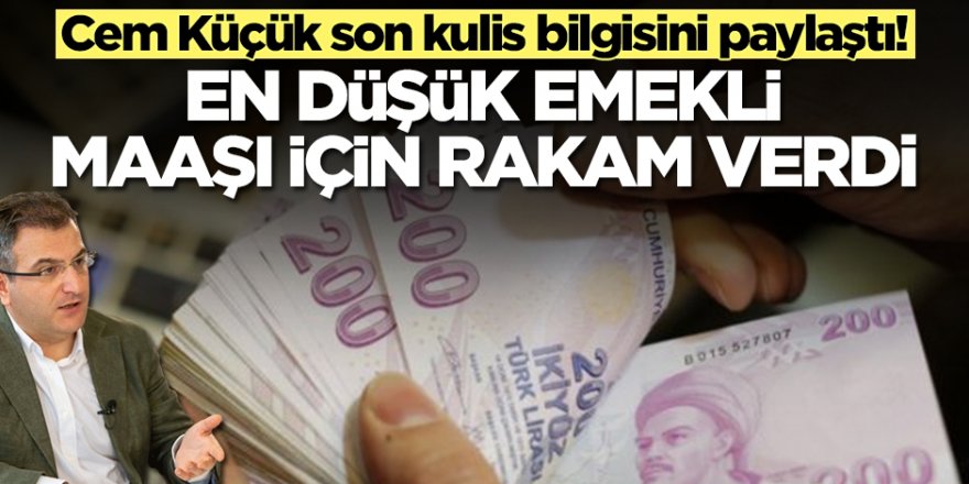 En düşük emekli maaşı ne kadar olacak? Cem küçük rakam verdi!