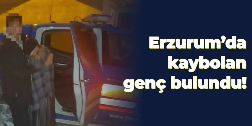 Erzurum'da Jandarma kaybolan gençi buldu!