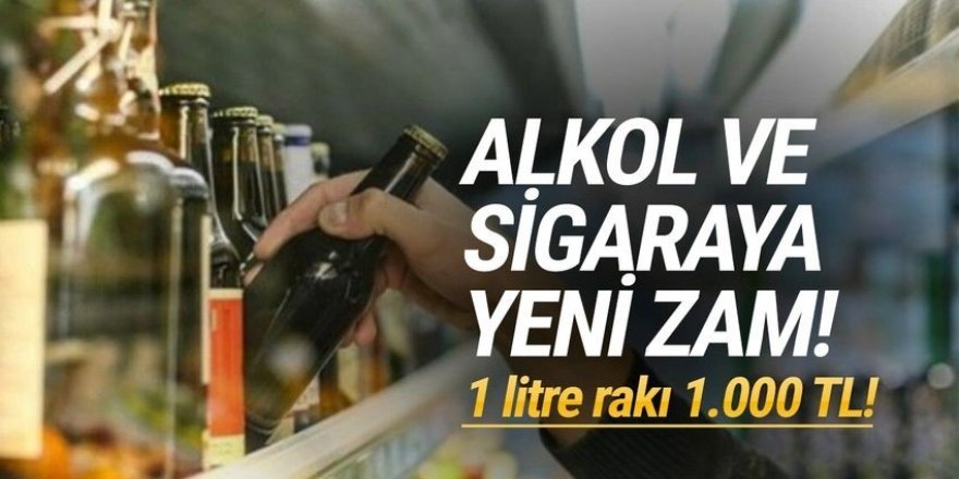 Alkol ve sigaraya yeni zam