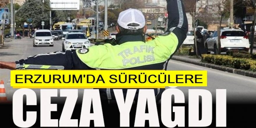 Trafikten Erzurum'a ceza yağdı
