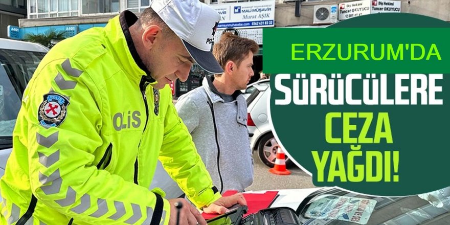 Erzurum'da 2 bin 56 sürücüye ceza yağdı