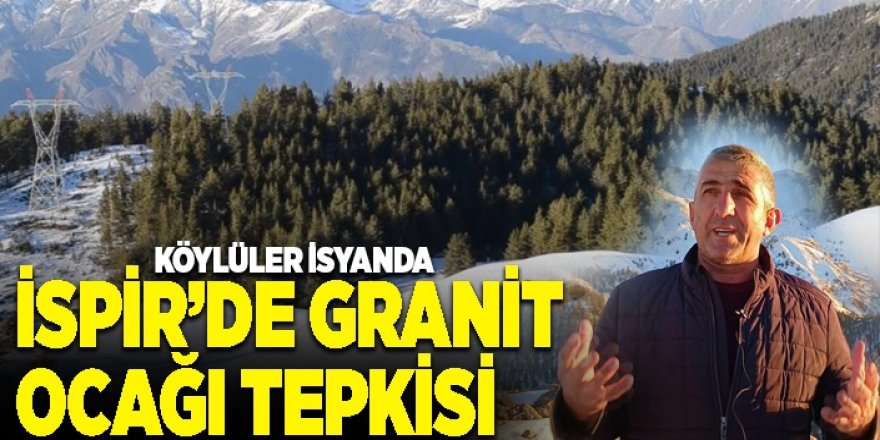 Erzurum'da köylülerin granit ocağı tepkisi