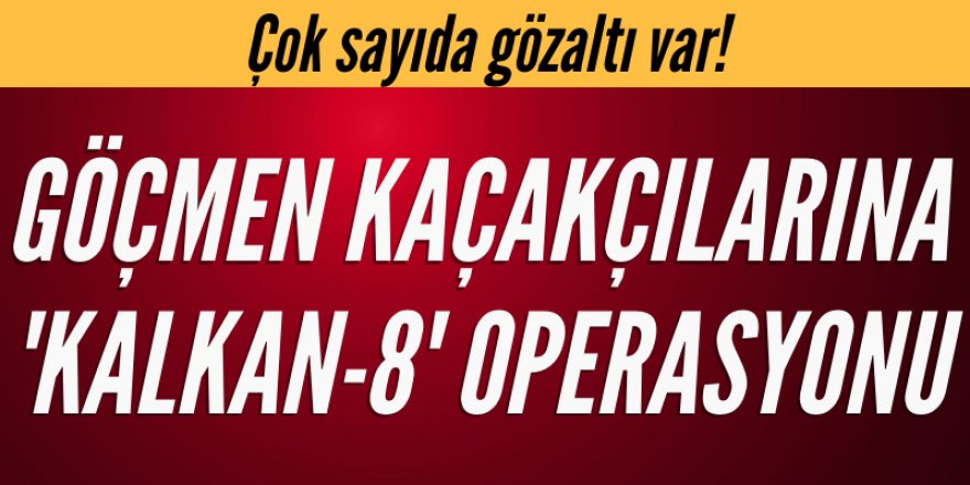 Göçmen kaçakçılarına “Kalkan-8” operasyonu: 37 gözaltı