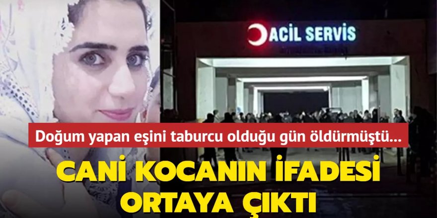 Doğum yapan eşini taburcu olduğu gün öldürmüştü...