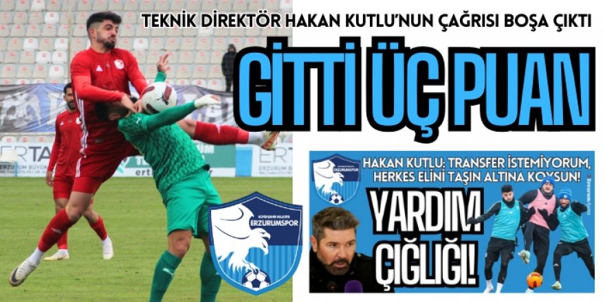 Kimse Erzurumspor FK'ya destek vermedi, TFF üç puanı resmen sildi!