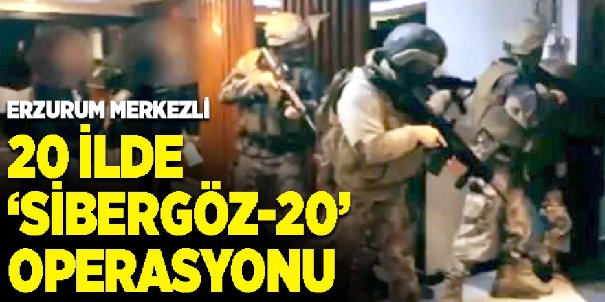 Erzurum merkezli 20 ilde Sibergöz-20 operasyonu: 64 gözaltı