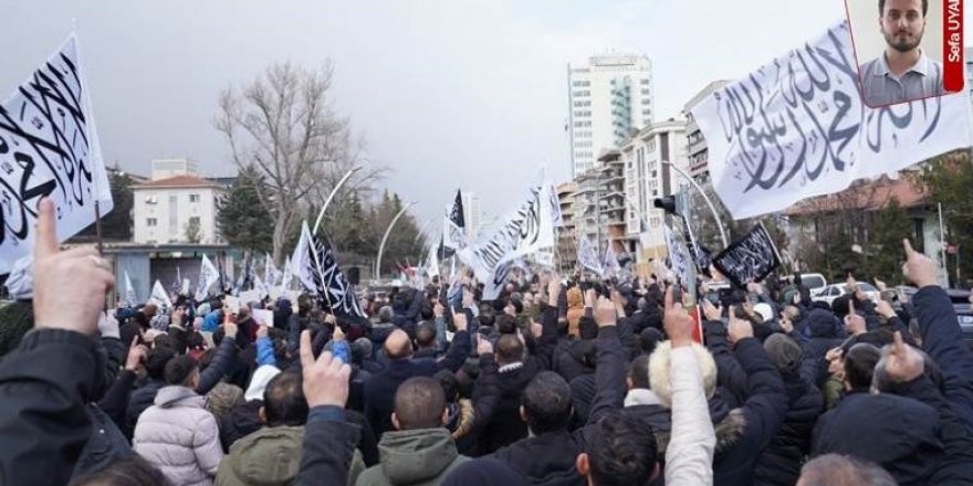 Yargıtay’ın terör örgütü olarak kabul ettiği Hizbuttahrir, polis koruması altında yürüdü