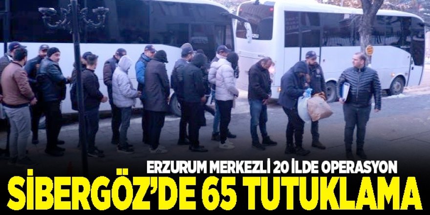 Erzurum'da dolandırıcılık yapan 65 kişi tutuklandı