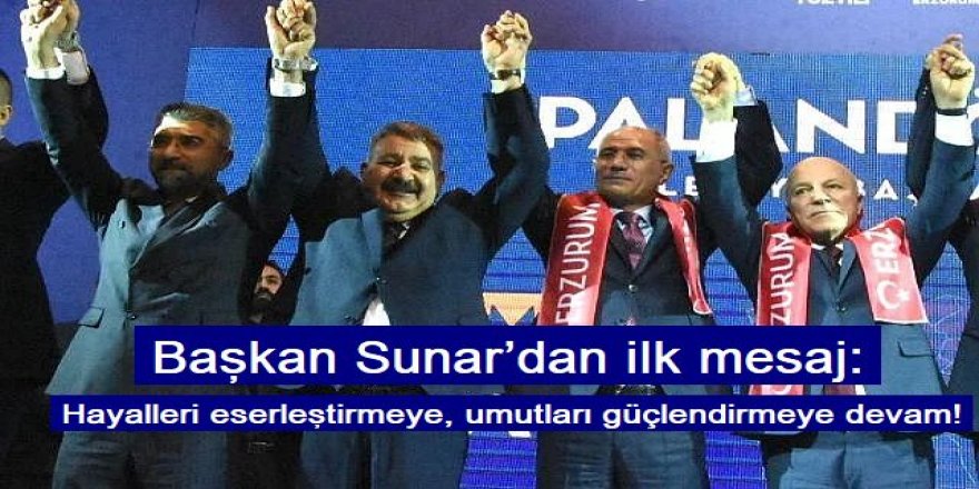 Yeniden aday gösterilen Başkan Sunar'dan ilk mesaj