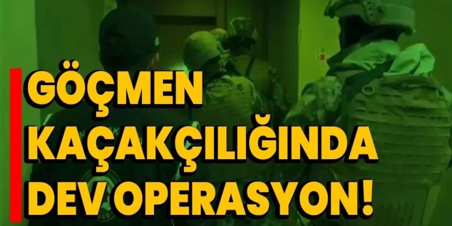 Göçmen kaçakçılarına "KALKAN-12" operasyonu: 49 gözaltı