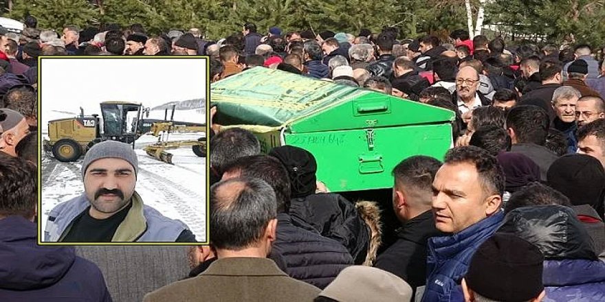 Erzurum'da çığ kurbanı operatör son yolculuğuna uğurlandı