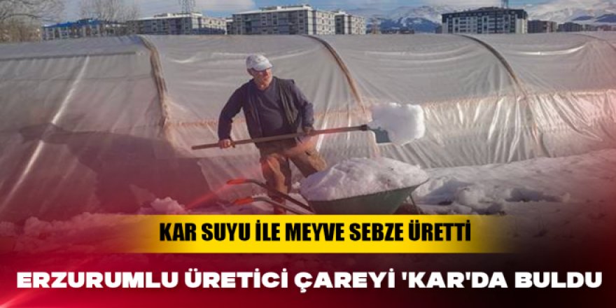 Erzurumlu üretici çareyi 'kar'da buldu!