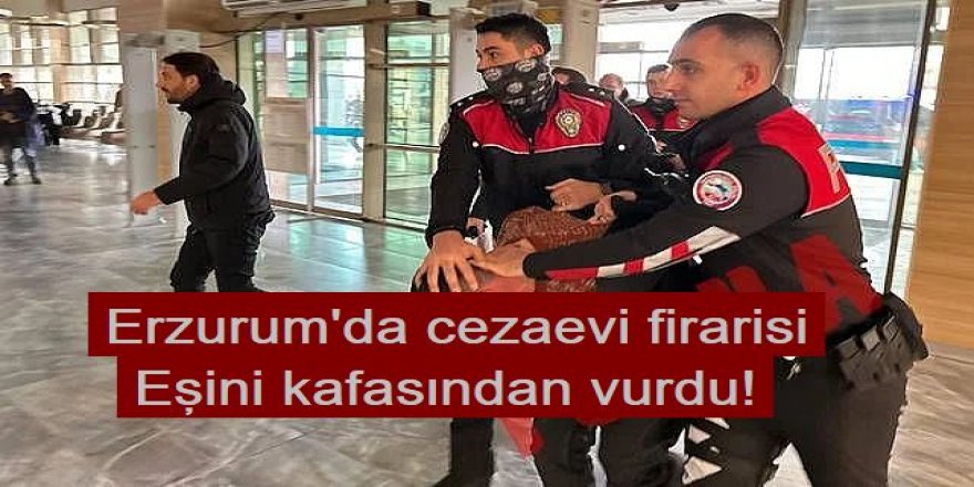 Erzurum'da eşini kafasından vurdu!