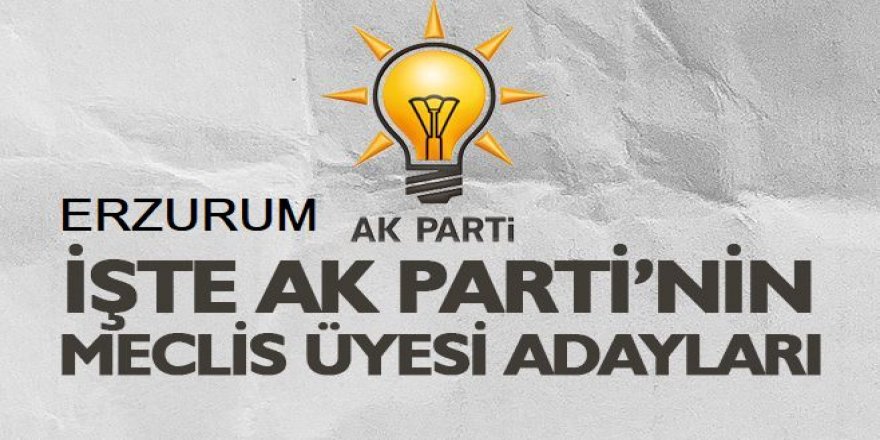 Erzurum'da Cumhuritifakı meclis üyesi aday listesi belli oldu